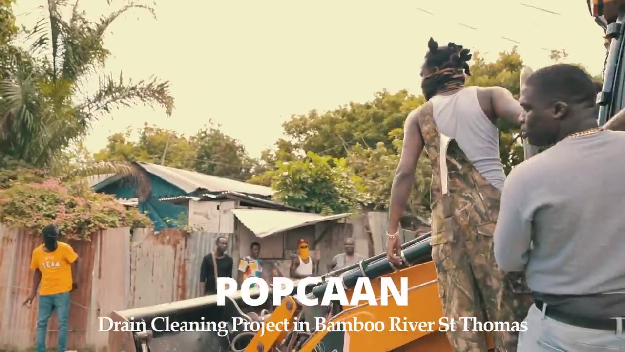 Popcaan Drain Cleaning Project Bamboo River St Thomas