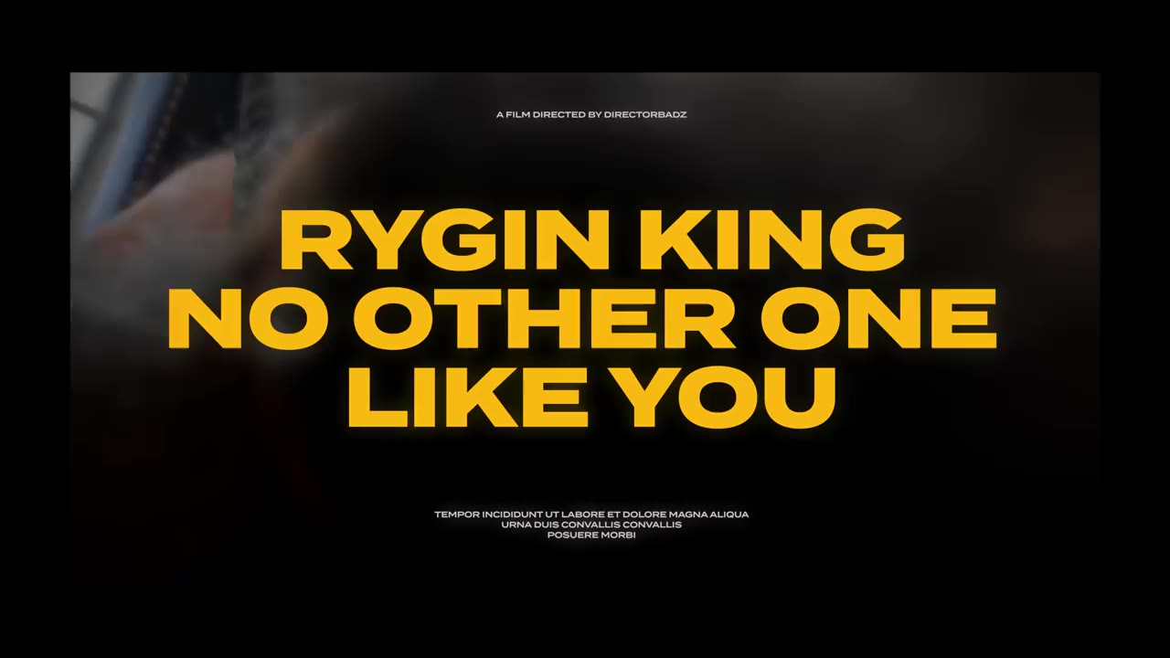 Rygin King - No Other One like You (Official Video)