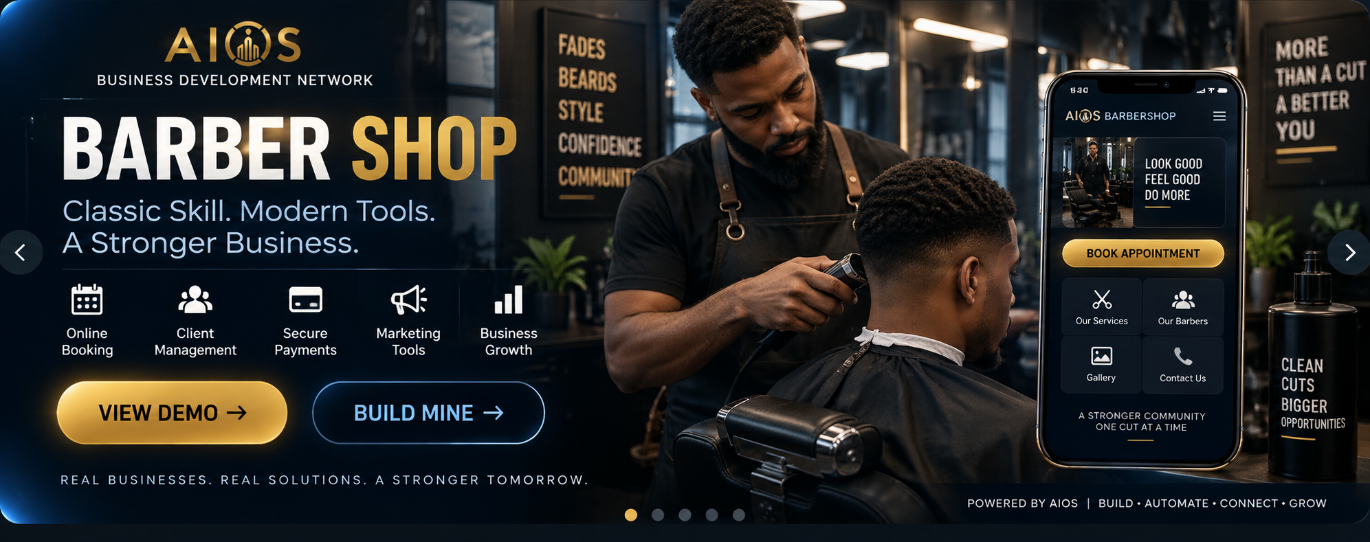 Barbershop business demonstration