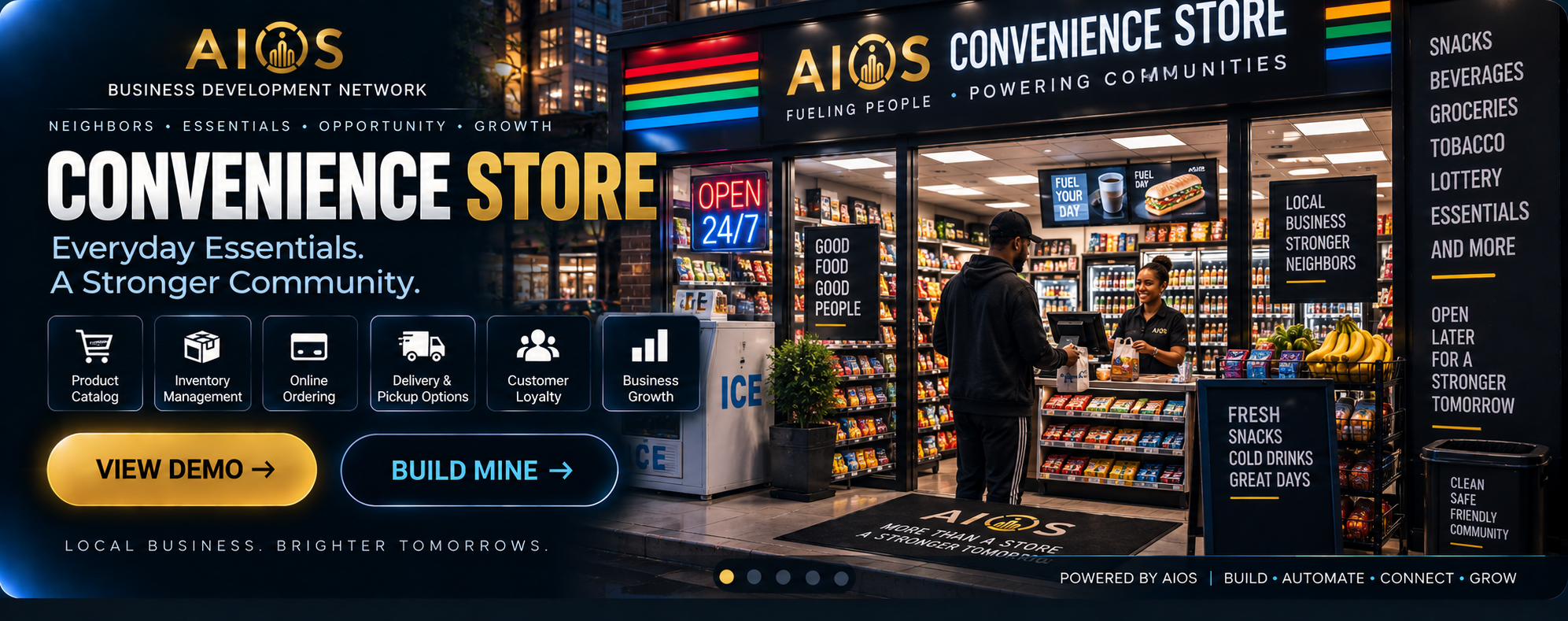 Convenience store business demonstration